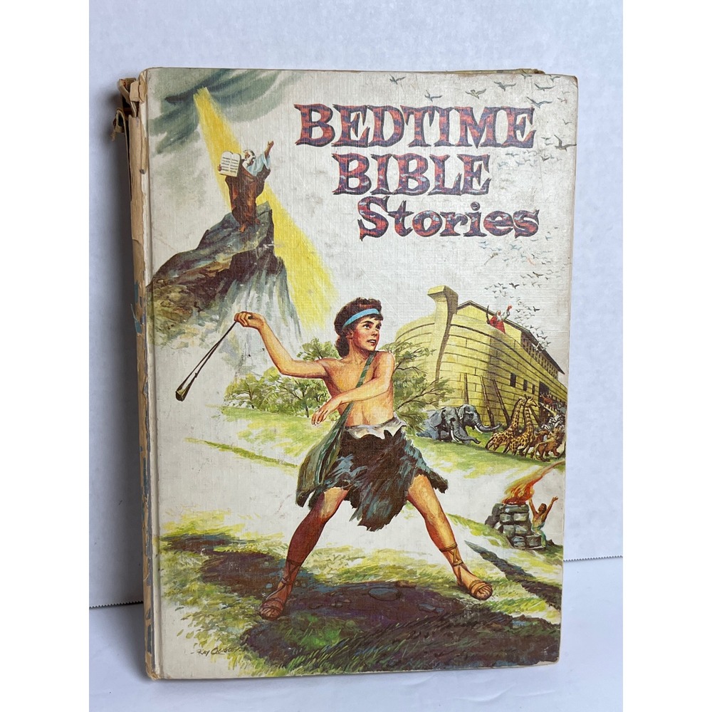 Vintage 1955 Bedtime Bible Stories Whitman Publishing Hardcover Illustrated Book
